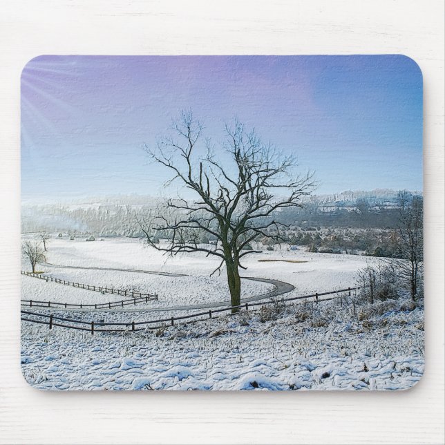 Snow Covered Ozark Hills Mousepad (Vorne)