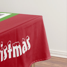 Snow Covered Weihnachtsbaum Lichter Red Green Klei Tischdecke