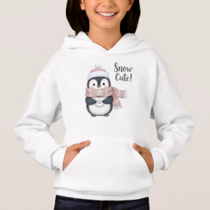 "Snow Cute!" Winter-Pinguin mit Kakao-Tasse Hoodie