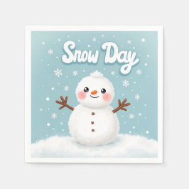Snow Day Snowman Winter Napkin Serviette
