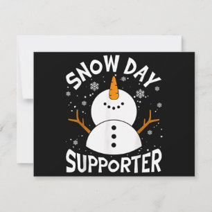 Snow Day Supporter Snowflake Funny Teacher Christi Dankeskarte