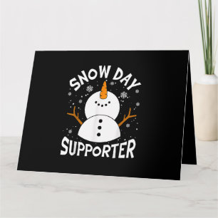 Snow Day Supporter Snowflake Funny Teacher Christi Karte