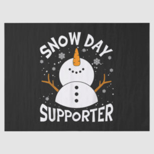 Snow Day Supporter Snowflake Funny Teacher Christi Seidenpapier