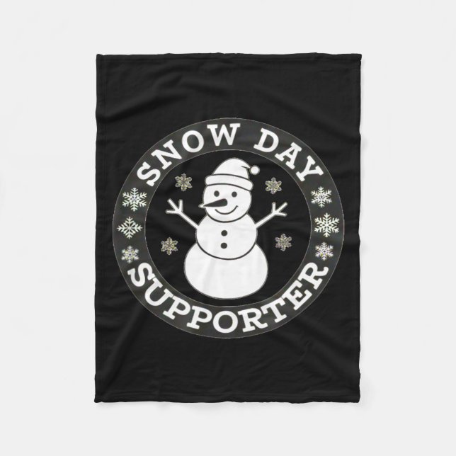 Snow Day Suprter Fun Winter Snowflake Teacher Stud Fleecedecke (Vorderseite)