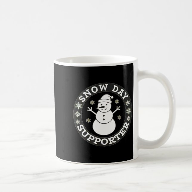 Snow Day Suprter Fun Winter Snowflake Teacher Stud Kaffeetasse (Rechts)