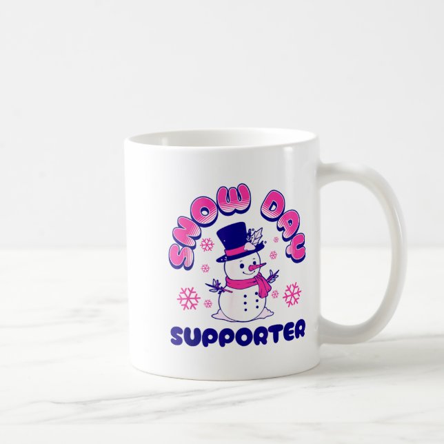 Snow Day Suprter, Funny Teacher Snowman Christmas  Kaffeetasse (Rechts)