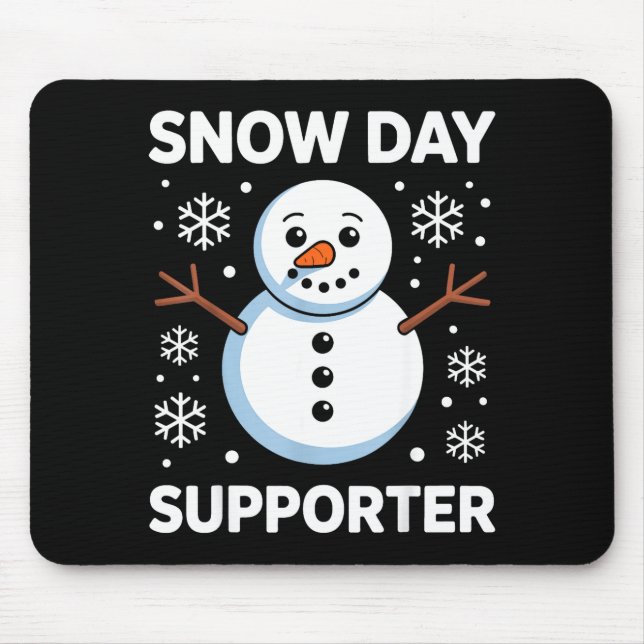 Snow Day Suprter Snow Snowflake Snowman Winter Tea Mousepad (Vorne)