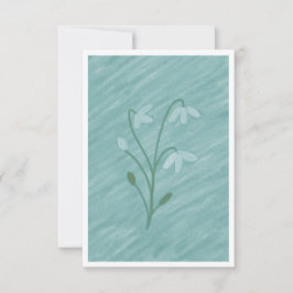 Snow Drop (Januar) Grußkarte Dankeskarte