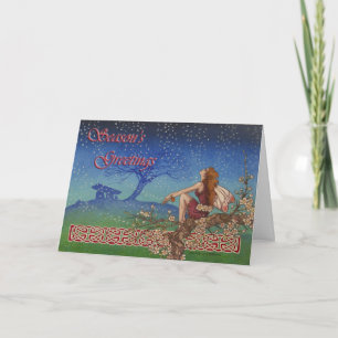 Snow Fairy Celtic Irish Christmas Card Feiertagskarte