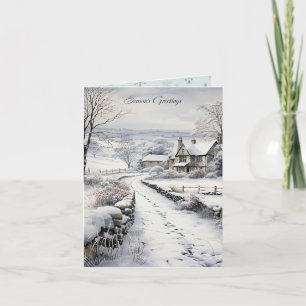 Snow Farm Lanscape Weihnachten Karte