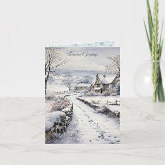 Snow Farm Lanscape Weihnachten Karte