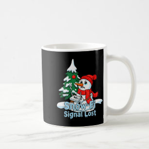 Snow-fi-Signal verloren, lustige Schneemann-Weihna Kaffeetasse
