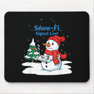 Snow-fi-Signal verloren lustiger Weihnachtsmann-Sc Mousepad
