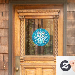 Snow Flakes Blue White Window Kleben Fensteraufkleber