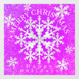 Snow Flakes Magenta Fensteraufkleber
