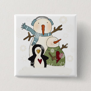 Snow Friends T - Shirt und Geschenke Button
