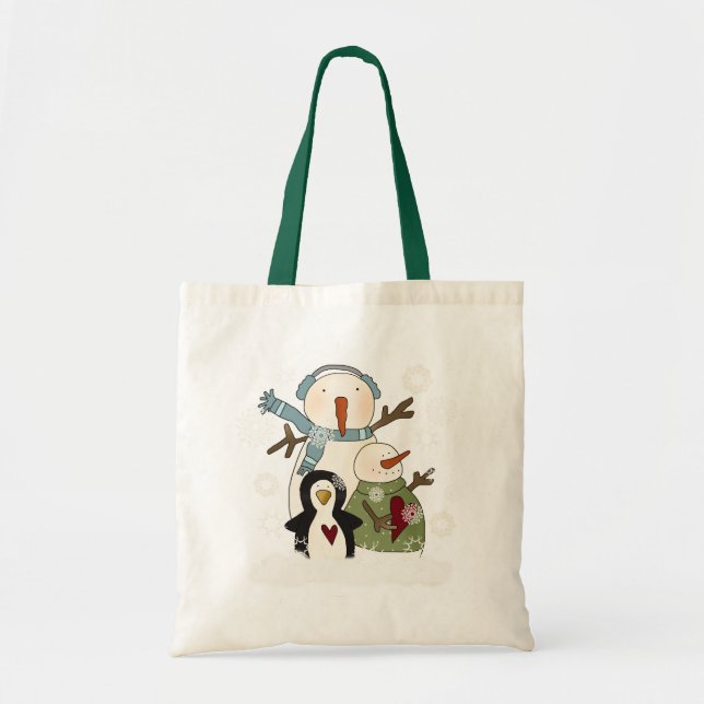 Snow Friends T - Shirt und Geschenke Tragetasche (Vorne)