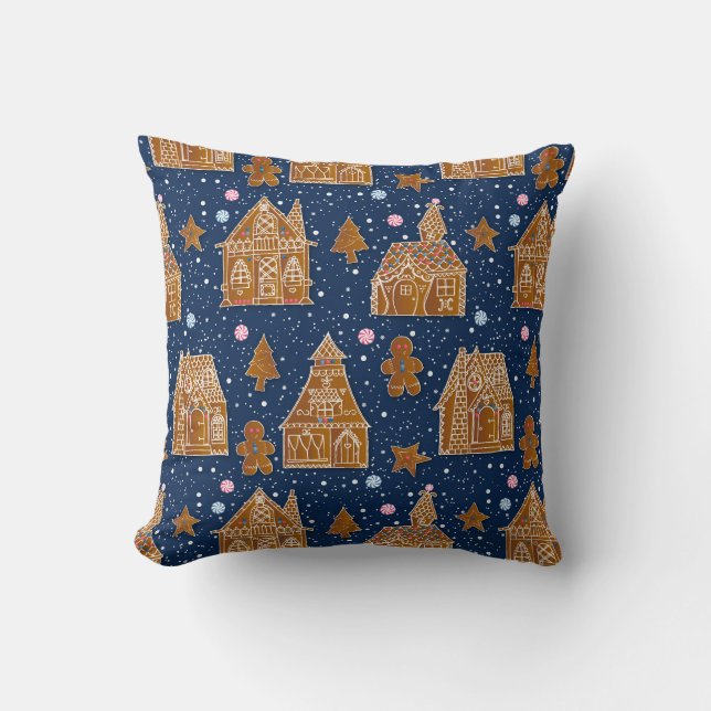 Snow Gingerbrot Kissen (Vorderseite)