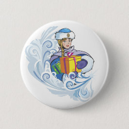 Snow Girl Button