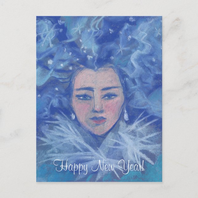 Snow Girl, Winterfantasiekunst, Weihnachten (Vorderseite)