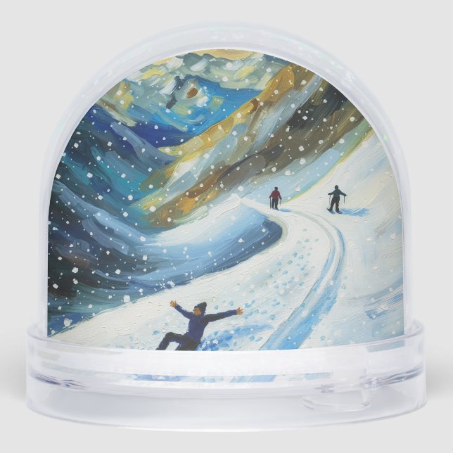 Snow Globe and Fun Mountain Snow Schneekugeln (Rückseite)