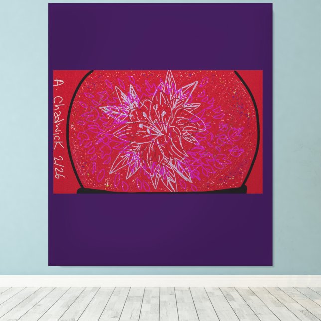 Snow Globe Beauty  Leinwanddruck (Insitu (Holzboden))