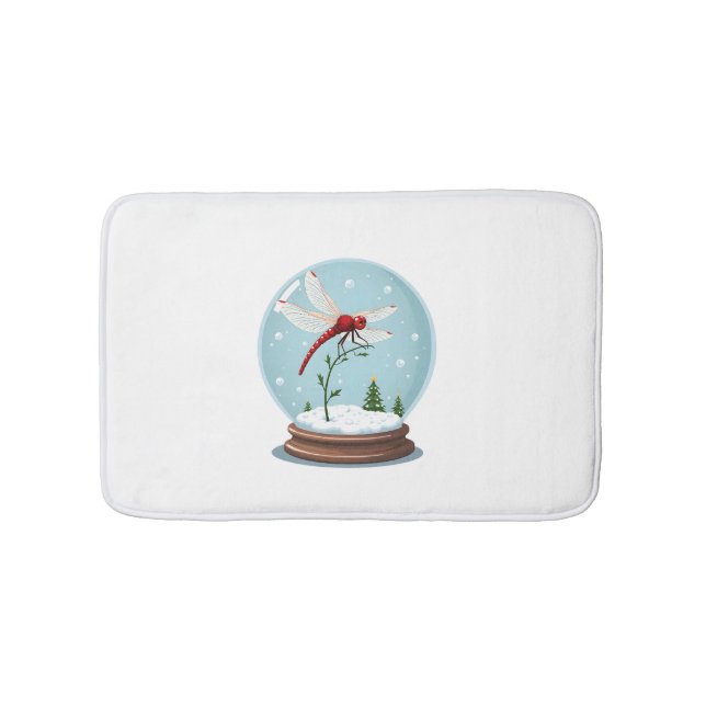 Snow Globe Dragonfly Badematte (Vorderseite)
