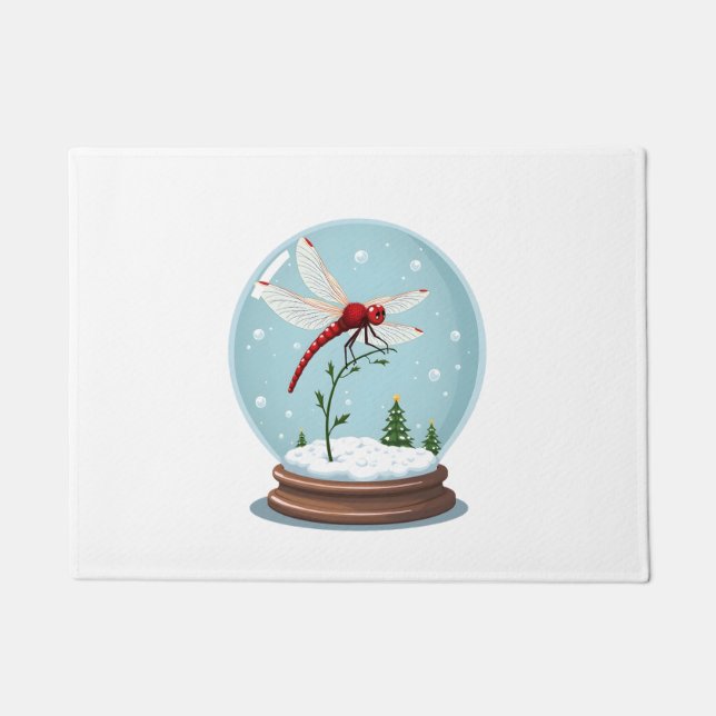 Snow Globe Dragonfly Fußmatte (Vorderseite)