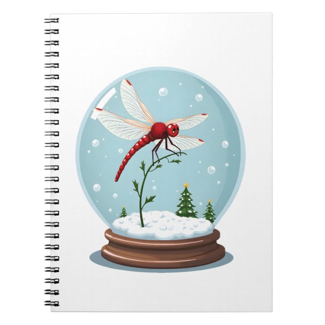 Snow Globe Dragonfly Notizblock (Vorderseite)