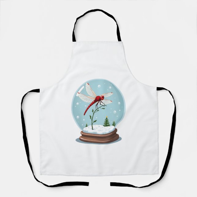 Snow Globe Dragonfly Schürze (Vorderseite)