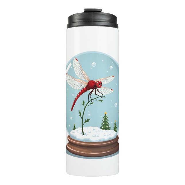 Snow Globe Dragonfly Thermosbecher (Vorderseite)