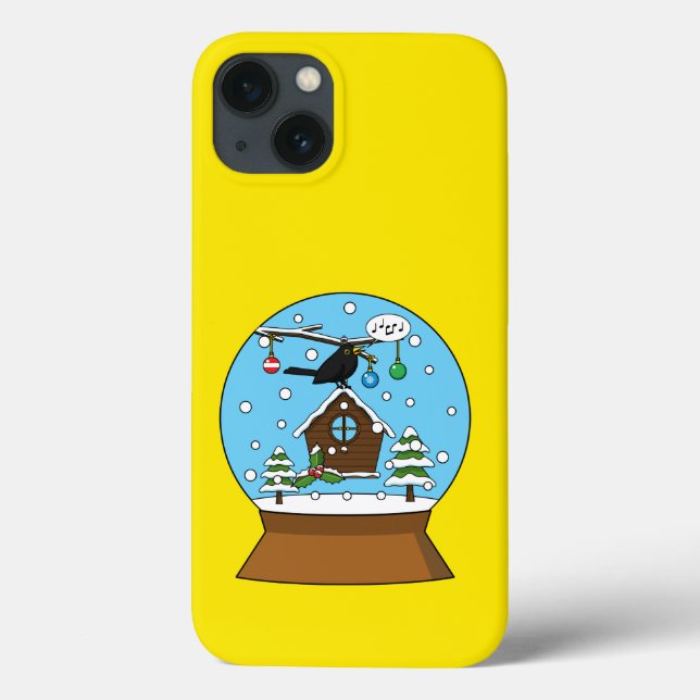 Snow Globe mit Blackbird singen Case-Mate iPhone Hülle (Rückseite)