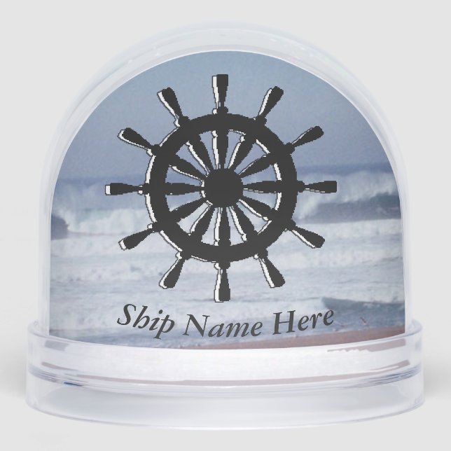 Snow Globe - Nautical Scene with Text Schneekugeln (Vorderseite)