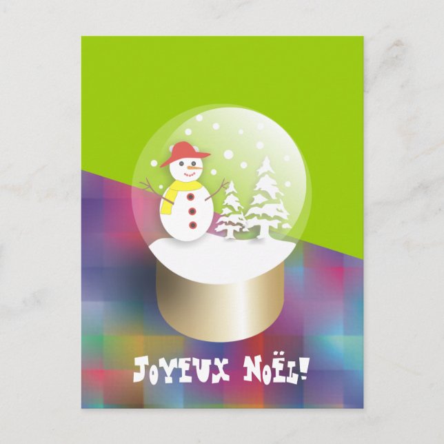 Snow Globe Postkarte (Vorderseite)