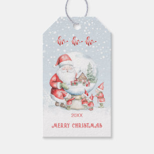 Snow Globe Santa Elf Weihnachten Geschenkanhänger