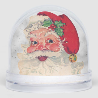 Snow Globe Vintage Père Noël Joyeux Noël
