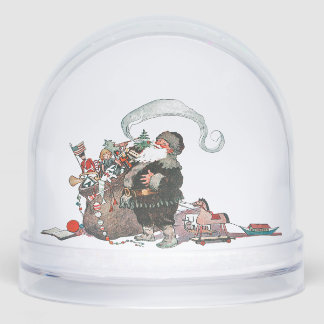 Snow Globe Vintage Santa Merry Christmas Schneekugeln