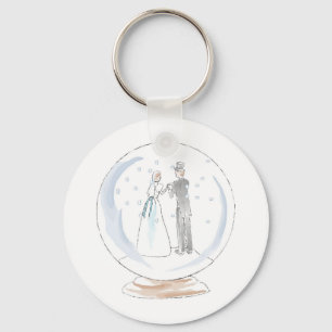 Snow Globe Wedple Schlüsselanhänger
