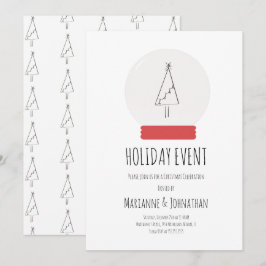 Snow Globe Weihnachts-Party Einladung