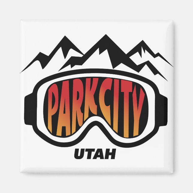 Snow Goggles Park Stadt Utah Magnet (Vorne)