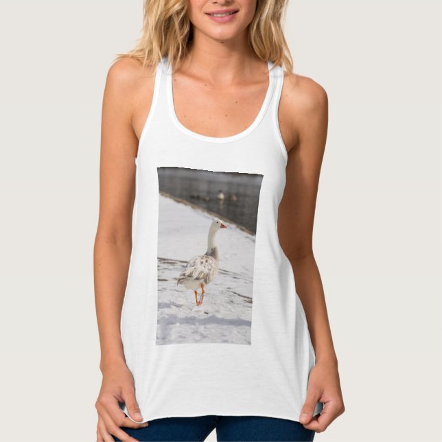 Snow Goose Strut Tank Top (Vorderseite)