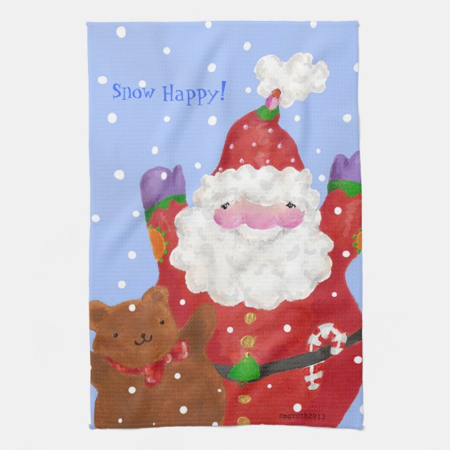 Snow Happy Teetuch Handtuch (Vertikal)