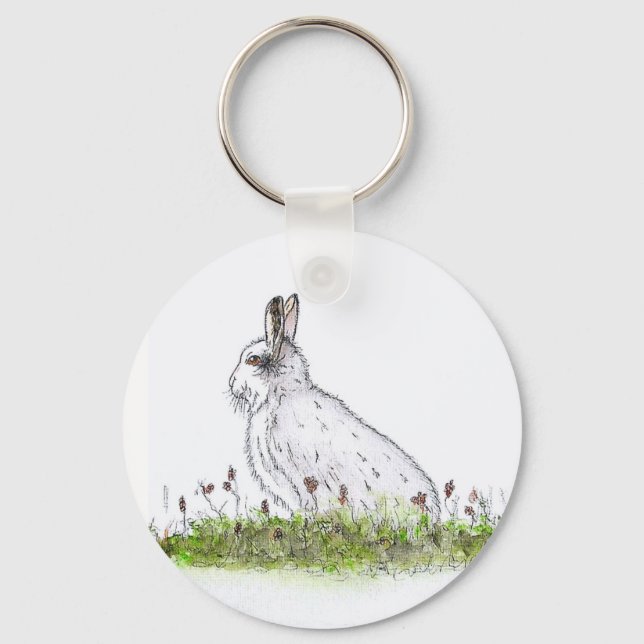 Snow Hare Schlüsselanhänger (Vorderseite)