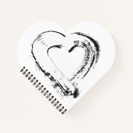 Snow Heart Spiral Notebook Notizbuch