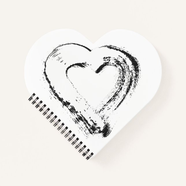 Snow Heart Spiral Notebook Notizbuch (Vorderseite)