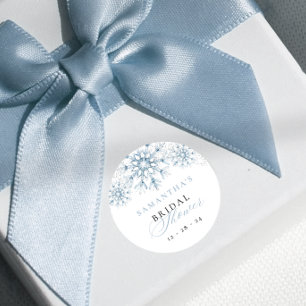 Snow in Love Brautparty Runder Aufkleber