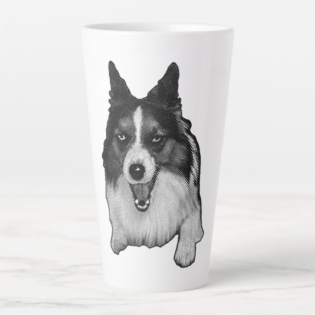 Snow-Kissed Corgi Hallo Milchtasse (Vorderseite)