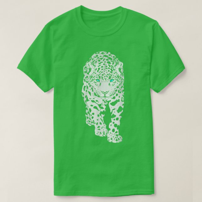 Snow Leopard Big Cat Wildlife T-Shirt (Design vorne)