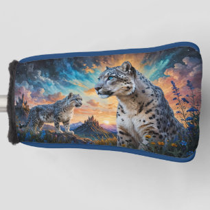 Snow Leopard Burg Sonnenaufgang Golf Headcover