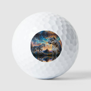 Snow Leopard Burg Sonnenaufgang Golfball